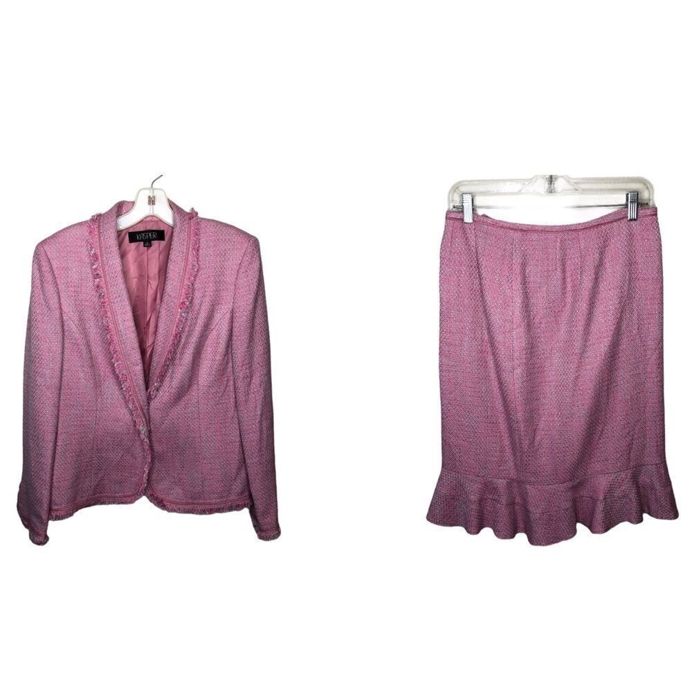 Vintage Kasper Skirt Set Pink